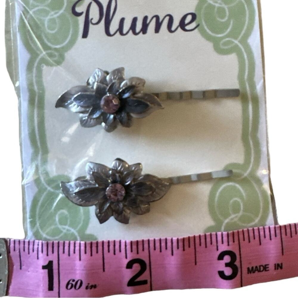 Vintage Floral Hair Pins Set Bridal Wedding Winter Accessory Vintage Jewelry - Picture 5 of 5